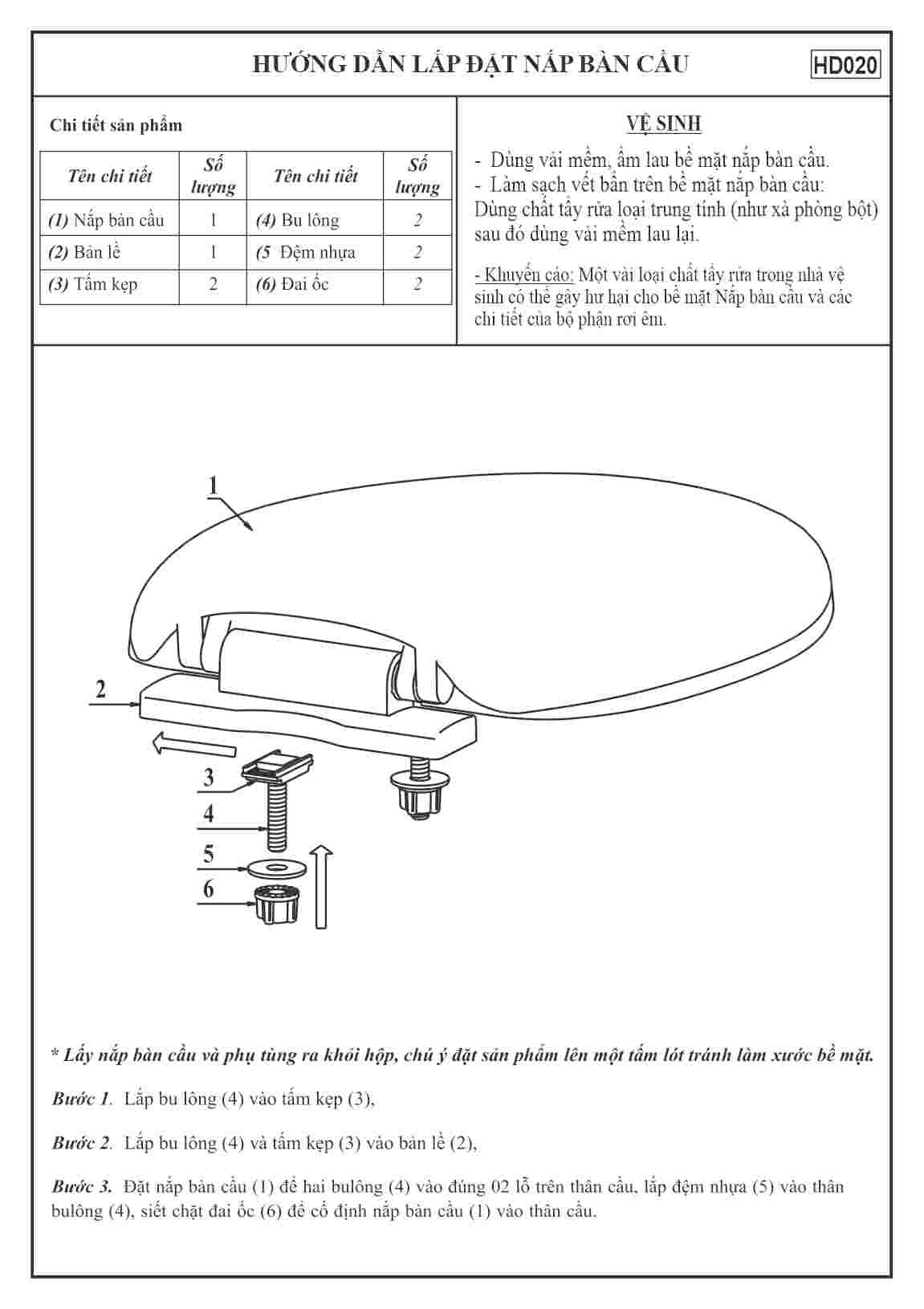 Nắp BC hơi HA07 trắng (SP15) — ảnh 4